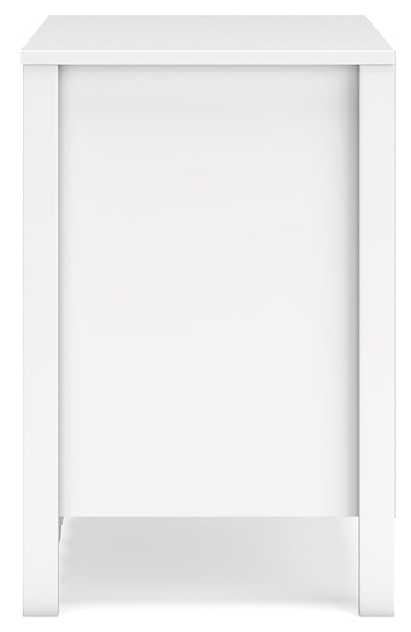 Hallityn Twin Panel Platform Bed with Dresser, Chest and 2 Nightstands in White from Ashley - Luna Furniture