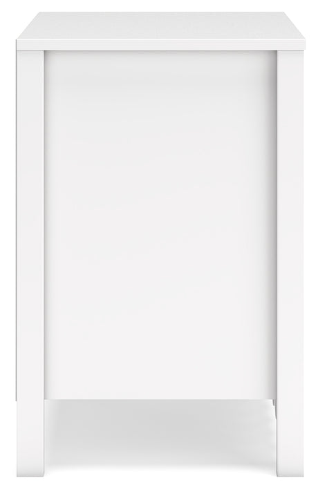 Hallityn Twin Platform Bed with Dresser and 2 Nightstands in White from Ashley - Luna Furniture