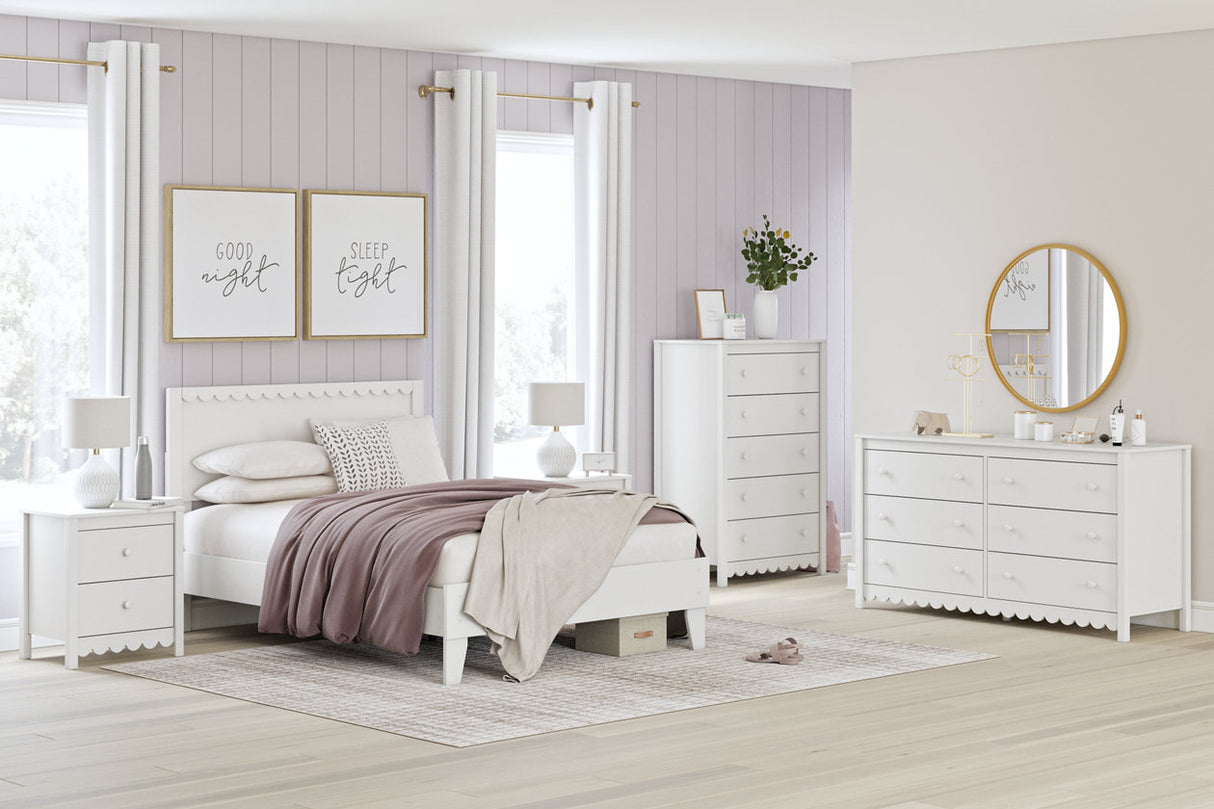 Hallityn White Full Platform Bed from Ashley - Luna Furniture