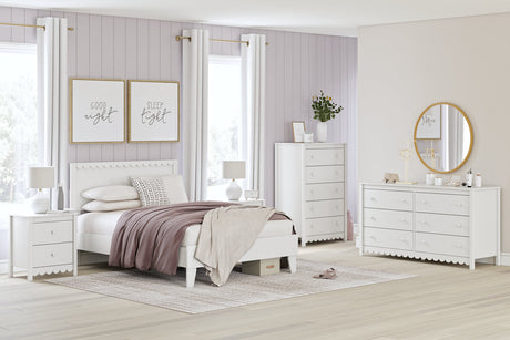 Hallityn White Full Platform Bed from Ashley - Luna Furniture