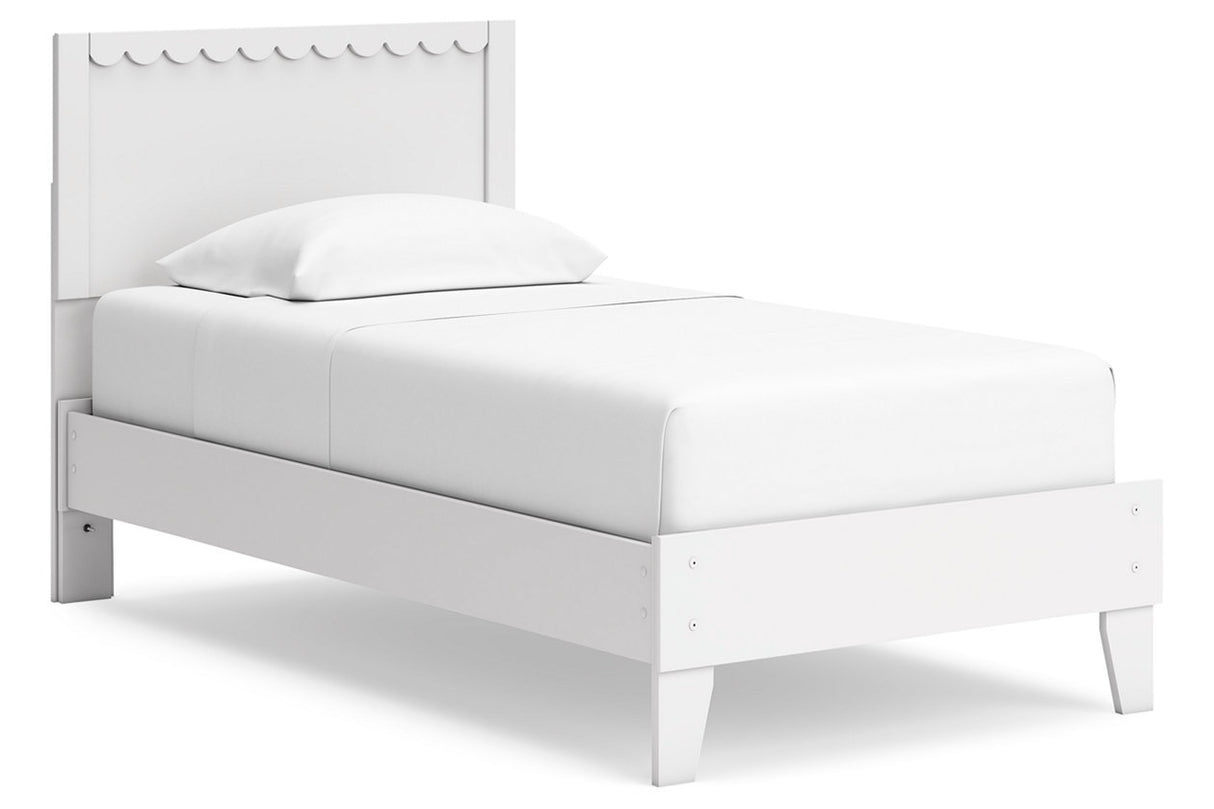 Hallityn White Twin Platform Bed from Ashley - Luna Furniture