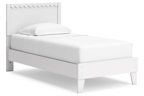 Hallityn White Twin Platform Bed from Ashley - Luna Furniture