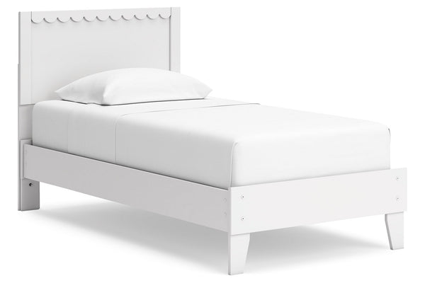 Hallityn White Twin Platform Bed