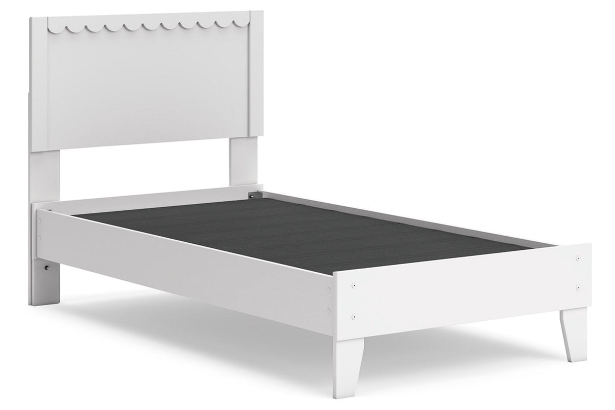Hallityn White Twin Platform Bed from Ashley - Luna Furniture