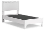 Hallityn White Twin Platform Bed from Ashley - Luna Furniture