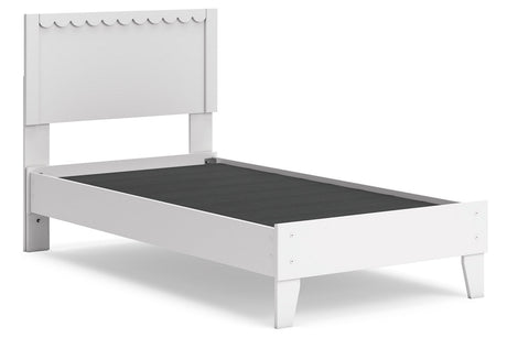 Hallityn White Twin Platform Bed from Ashley - Luna Furniture