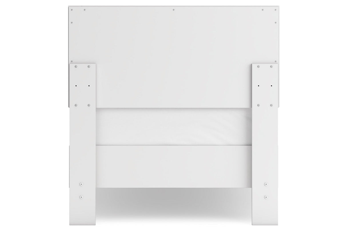 Hallityn White Twin Platform Bed from Ashley - Luna Furniture