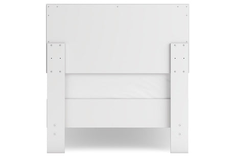 Hallityn White Twin Platform Bed from Ashley - Luna Furniture