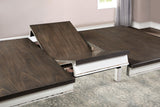 Halsey Weathered White/Dark Walnut Dining Table from Furniture of America - Luna Furniture