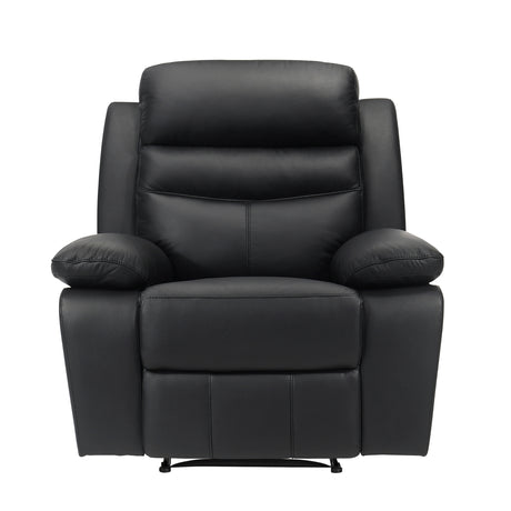 Hancock Black Leather Reclining Chair from Homelegance - Luna Furniture