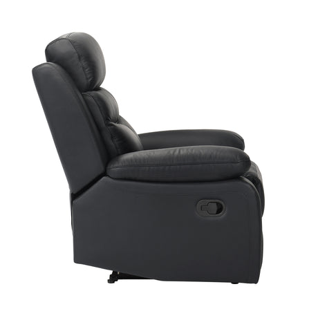 Hancock Black Leather Reclining Chair from Homelegance - Luna Furniture