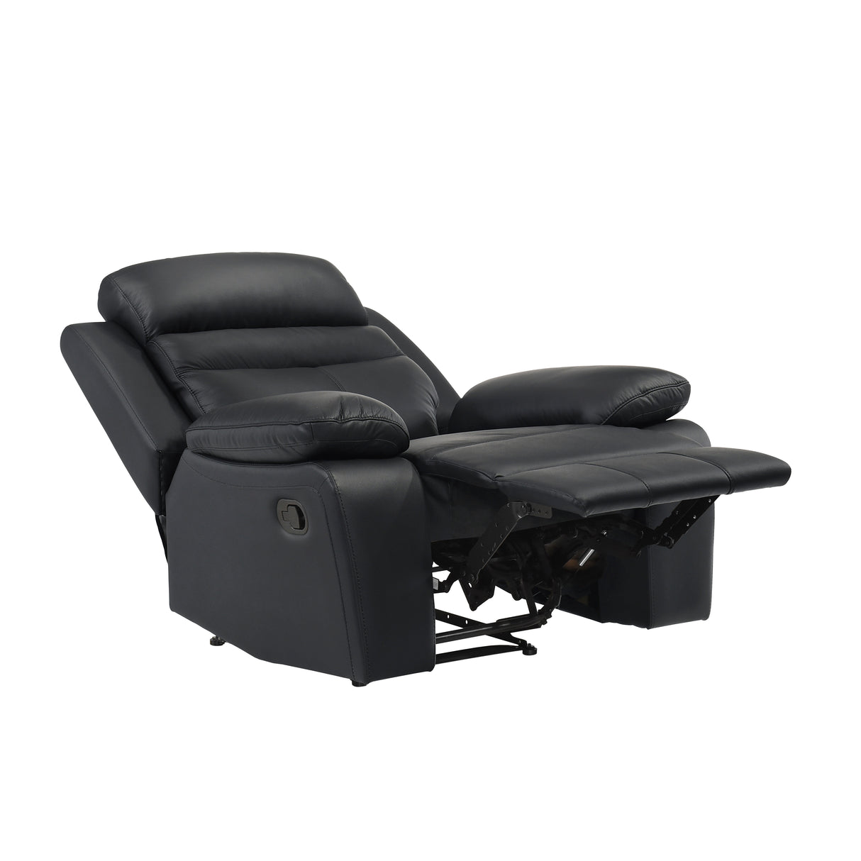 Hancock Black Leather Reclining Chair from Homelegance - Luna Furniture