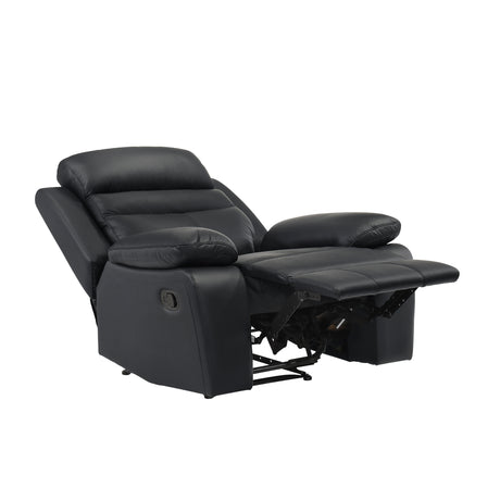 Hancock Black Leather Reclining Chair from Homelegance - Luna Furniture