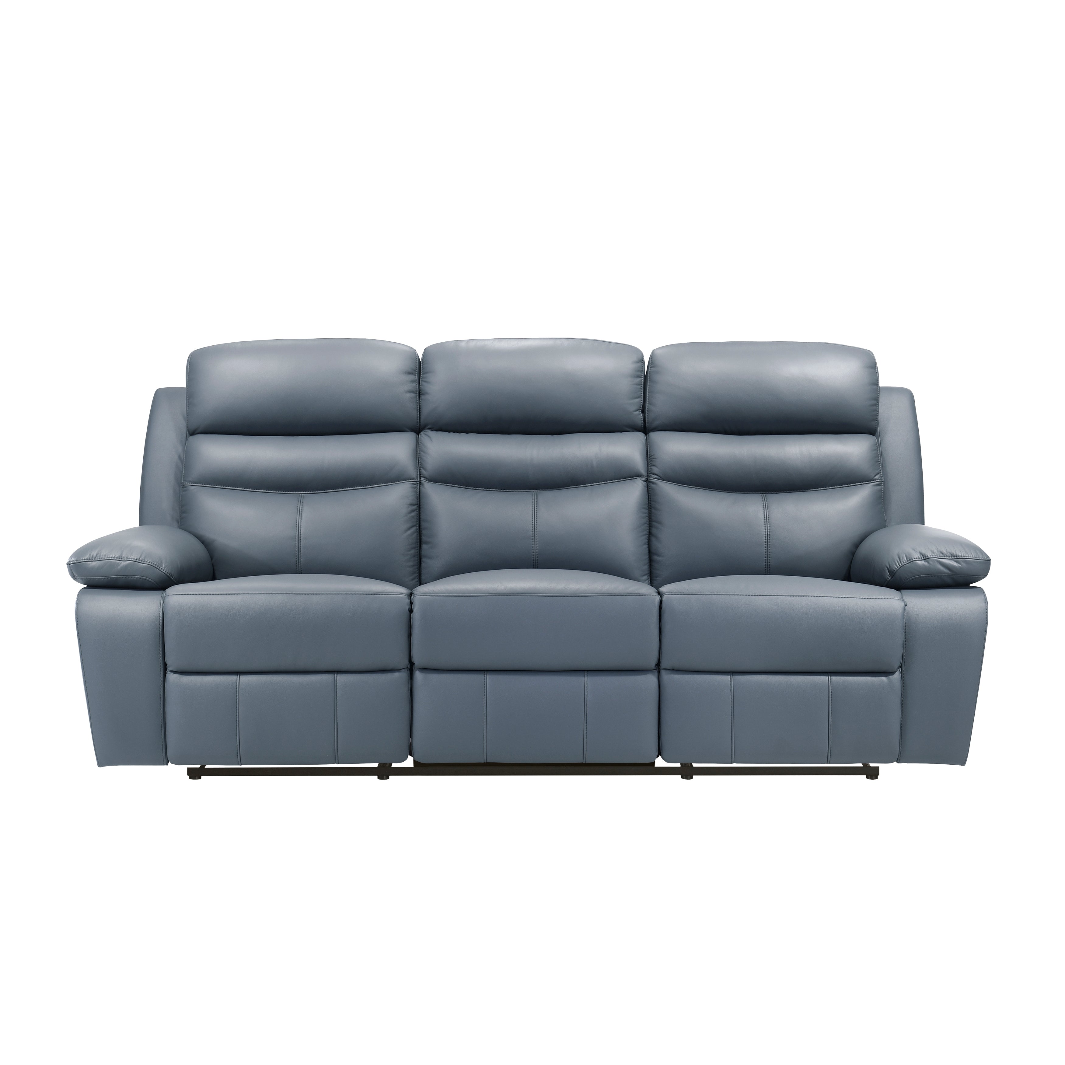 Homelegance Hancock Blue Leather Double Reclining Living Room Set