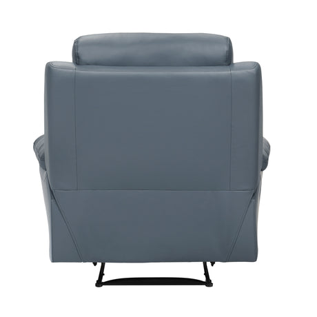 Hancock Blue Leather Reclining Chair from Homelegance - Luna Furniture