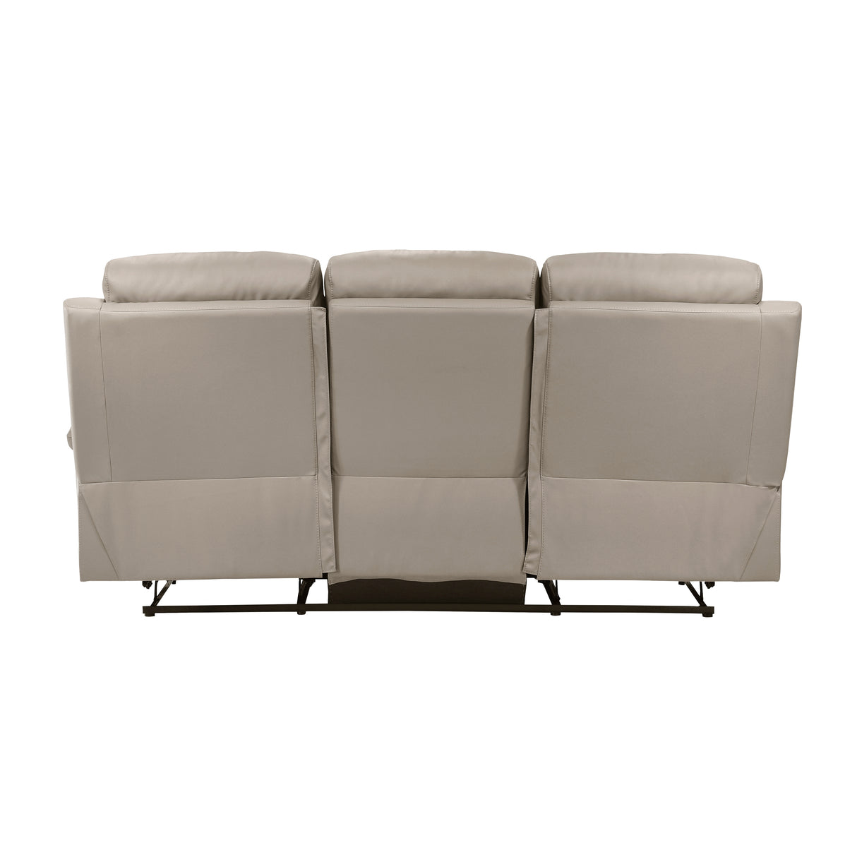 Hancock Latte Leather Double Reclining Sofa from Homelegance - Luna Furniture