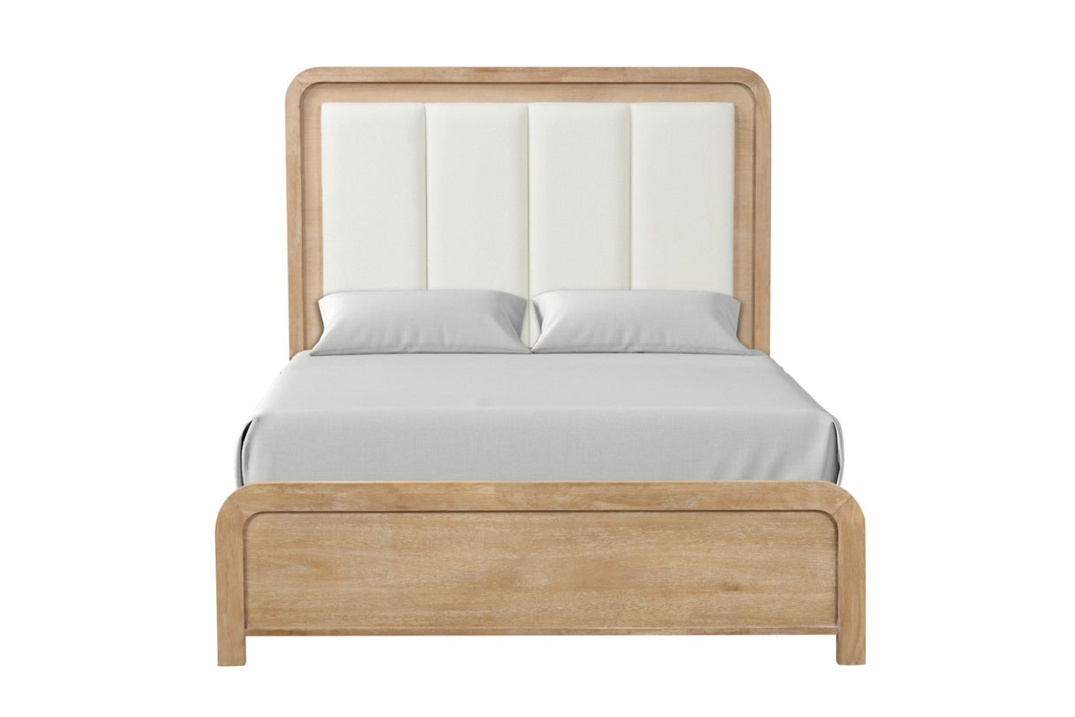 Handforth Natural Upholstered Queen Bed from Furniture of America - Luna Furniture