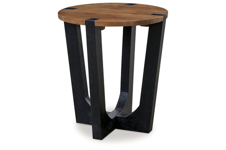 Hanneforth Brown/Black Coffee Table and 2 End Tables from Ashley - Luna Furniture