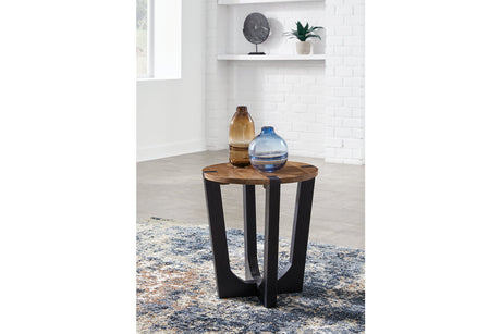 Hanneforth Brown/Black Coffee Table and 2 End Tables from Ashley - Luna Furniture
