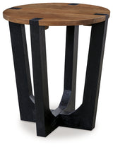 Hanneforth Coffee Table with 1 End Table in Brown/Black from Ashley Furniture - Luna Furniture