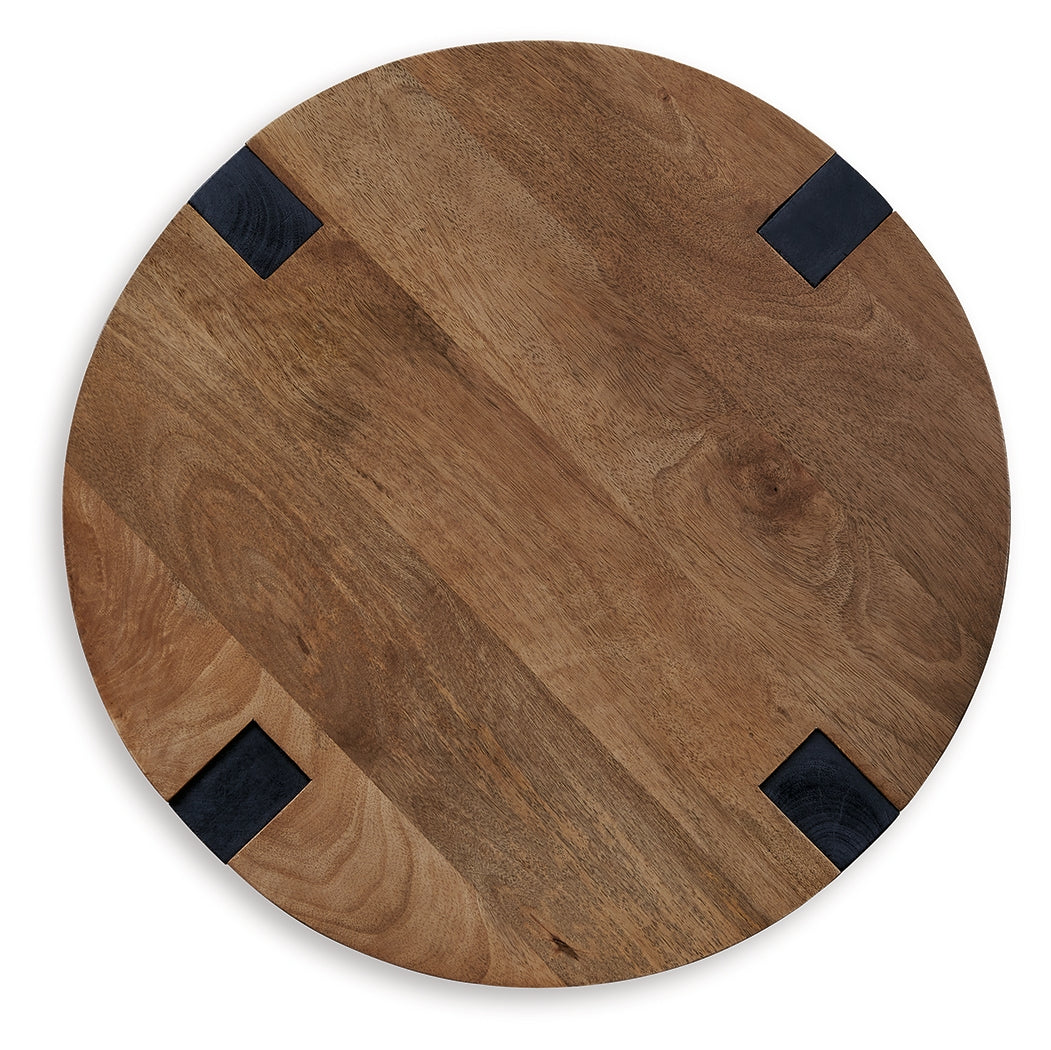 Hanneforth Coffee Table with 1 End Table in Brown/Black from Ashley Furniture - Luna Furniture