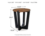 Hanneforth Coffee Table with 1 End Table in Brown/Black from Ashley Furniture - Luna Furniture