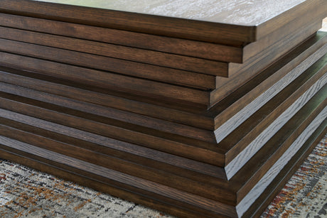 Hannodream Warm Brown Coffee Table from Ashley - Luna Furniture