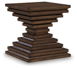 Hannodream Warm Brown End Table from Ashley - Luna Furniture
