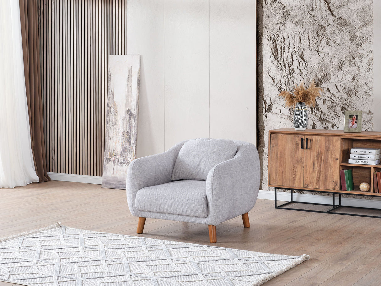 Happy Chair in Grey from Furnia - Luna Furniture