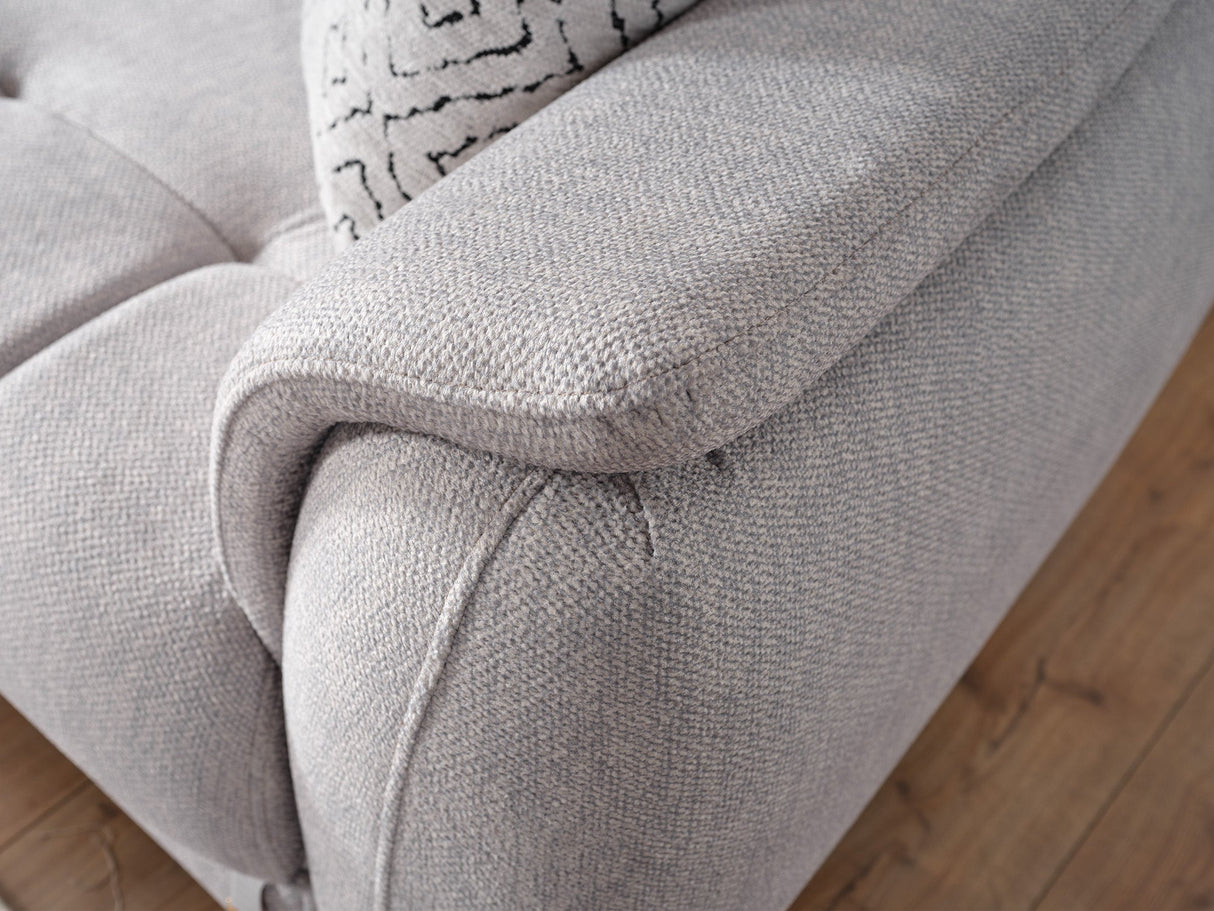 Happy Stationary Sofa in Grey from Furnia - Luna Furniture