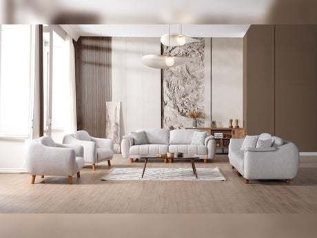 Happy Stationary Sofa in Grey from Furnia - Luna Furniture