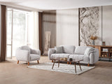 Happy Stationary Sofa in Grey from Furnia - Luna Furniture
