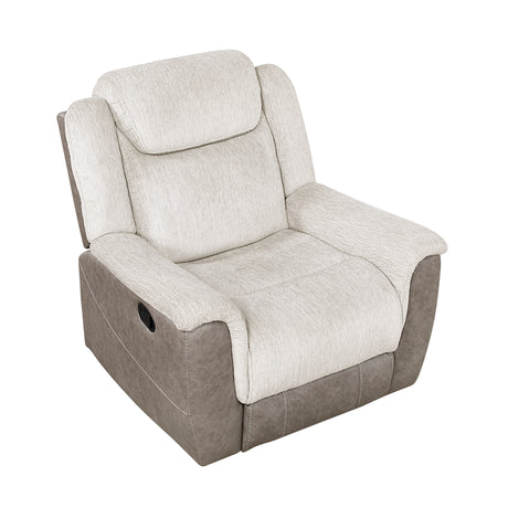 Harriette Beige/Brown Double Reclining Living Room Set from Homelegance - Luna Furniture