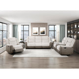 Harriette Beige/Brown Double Reclining Living Room Set from Homelegance - Luna Furniture