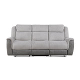 Harriette Gray Double Reclining Sofa from Homelegance - Luna Furniture