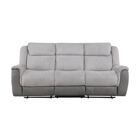 Harriette Gray Double Reclining Sofa from Homelegance - Luna Furniture