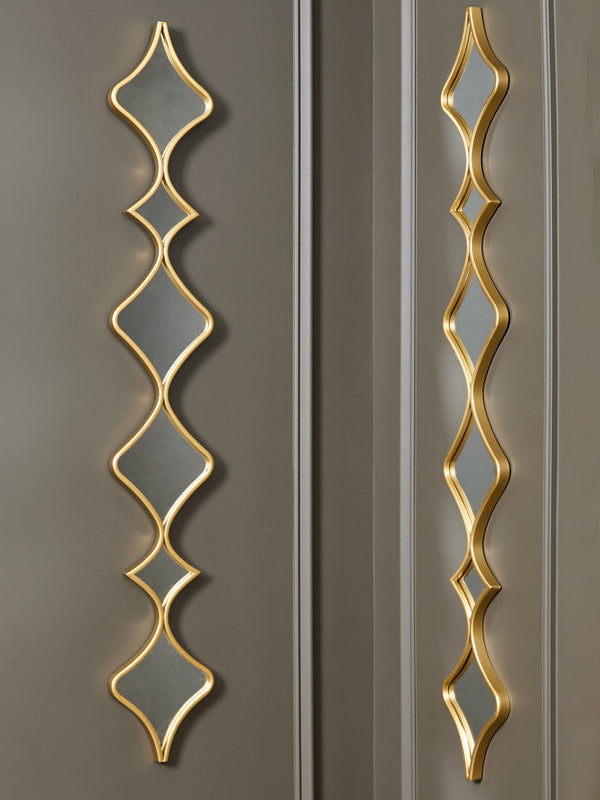 Harriswood Gold Finish Accent Mirror Set (Set of 2)