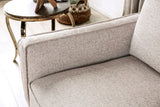 Harstad Light Brown/Natural Loveseat from Furniture of America - Luna Furniture