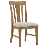 Hartville Natural Light Brown 5-Piece Round Dining Room Set from Coaster - Luna Furniture