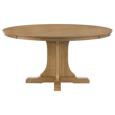 Hartville Natural Light Brown 60-inch Round Dining Table from Coaster - Luna Furniture