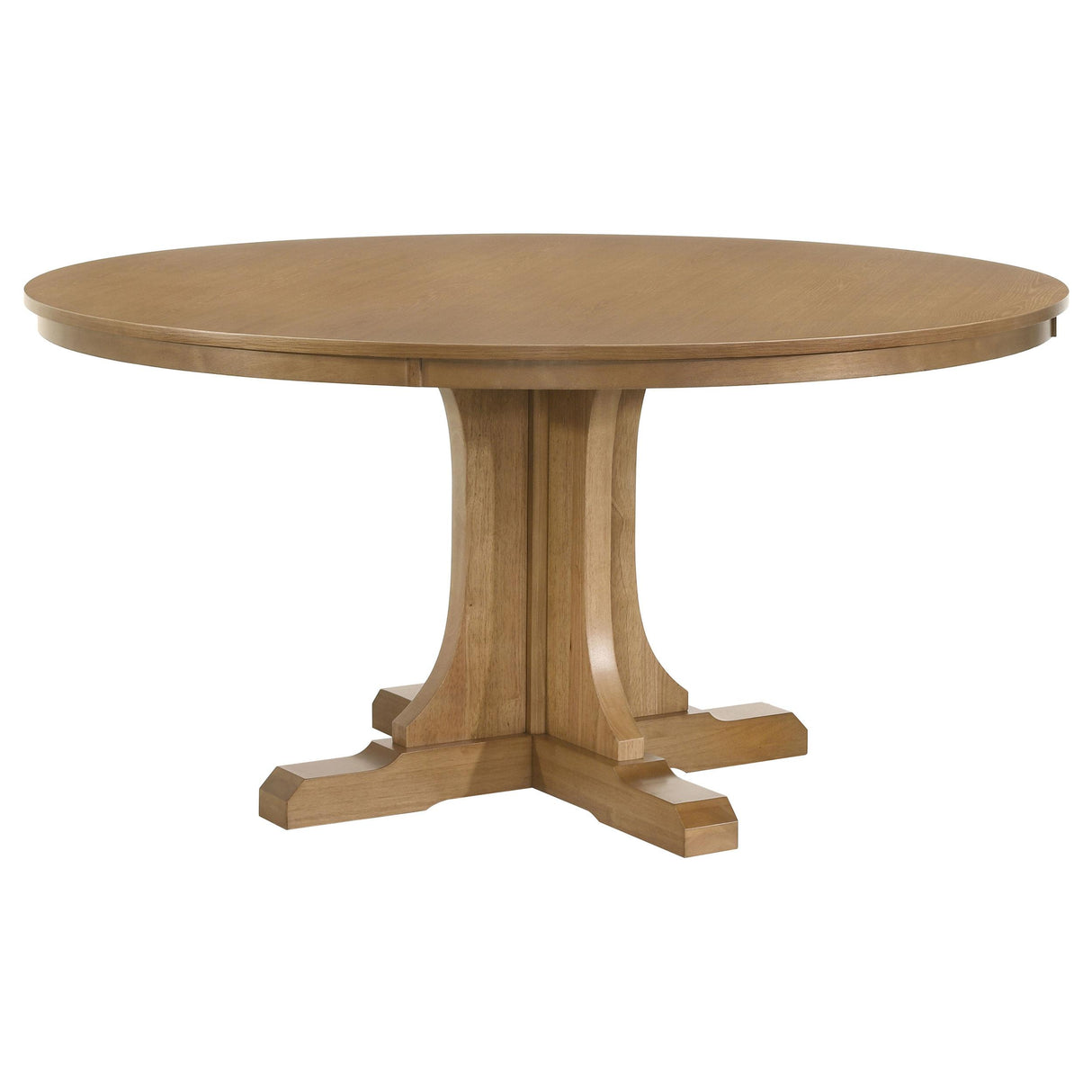 Hartville Natural Light Brown 7-Piece Round Dining Room Set from Coaster - Luna Furniture