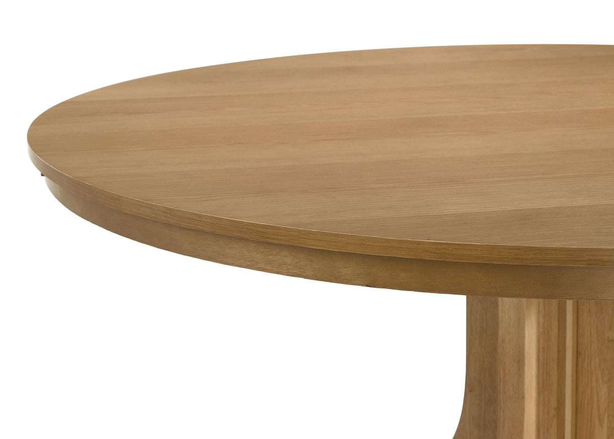 Hartville Natural Light Brown 7-Piece Round Dining Room Set from Coaster - Luna Furniture