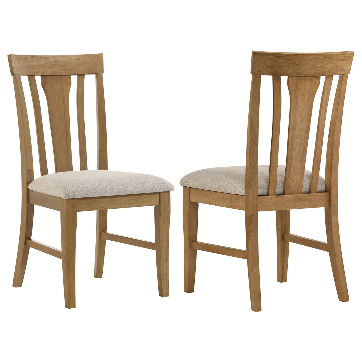 Hartville Natural Light Brown Dining Side Chair, Set of 2 from Coaster - Luna Furniture