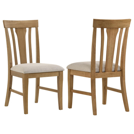 Hartville Natural Light Brown Dining Side Chair, Set of 2 from Coaster - Luna Furniture