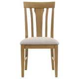 Hartville Natural Light Brown Dining Side Chair, Set of 2 from Coaster - Luna Furniture