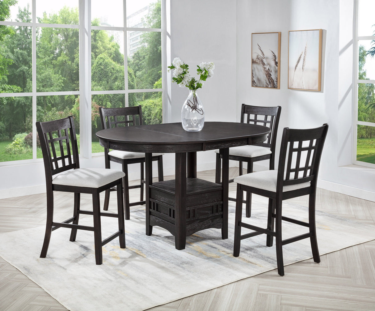 Hartwell Charcoal Counter Height Table from Crown Mark - Luna Furniture