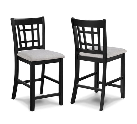 Hartwell Light Gray Counter Height Dining Chair, Set of 2 from Crown Mark - Luna Furniture