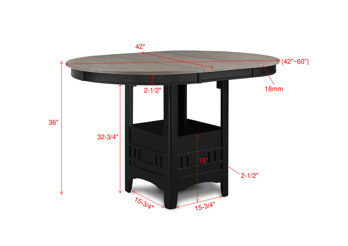 Hartwell Light Gray Counter Height Dining Set from Crown Mark - Luna Furniture