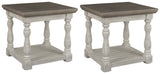 Havalance 2 End Tables in Gray/White from Ashley - Luna Furniture