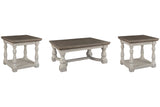 Havalance Gray/White Coffee Table and 2 End Tables from Ashley - Luna Furniture